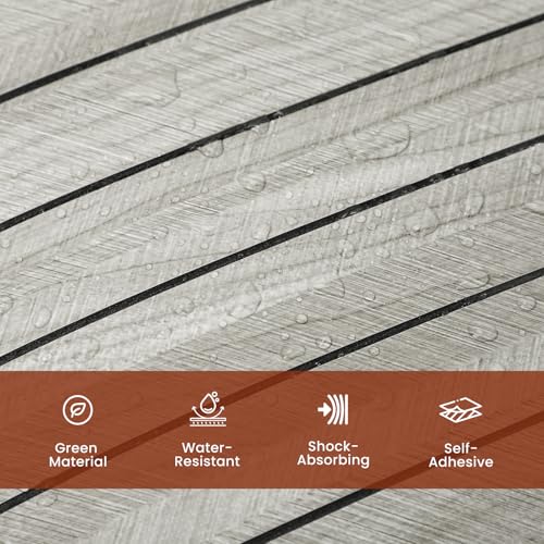 Thick Peel and Stick Slat Wall Panel Self-Adhesive 3D Wood Grain Light Gray