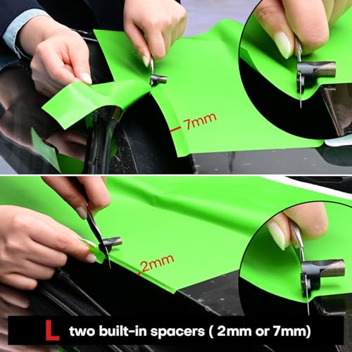 NEWISHTOOL Vinyl Wrap Edge Cutting Guide PPF Tools, 2mm/7mm Spacer Cut Aid