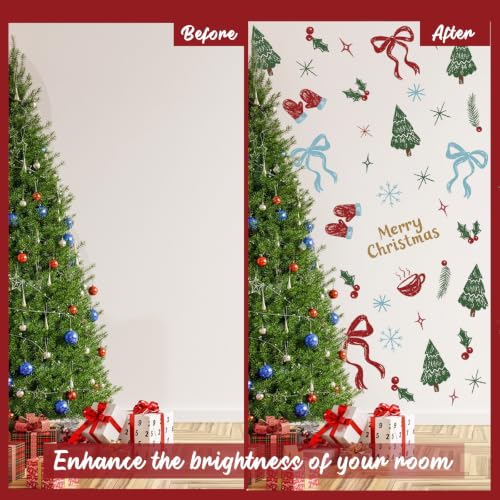 Merry Christmas Tree Wall Decals, 6 Sheet 80 Pcs - color: Christmas Tree