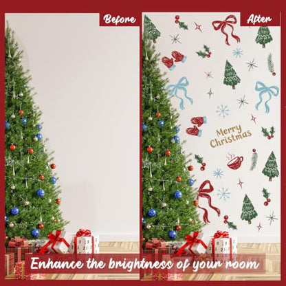 Merry Christmas Tree Wall Decals, 6 Sheet 80 Pcs - color: Christmas Tree