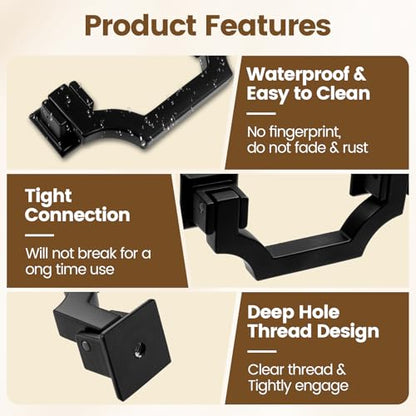 Geesatis 4Pcs Black Cabinet Pulls, 2.5" Zinc Alloy Drawer Door Handles - color: Black(4Pcs), size: 2.5inch