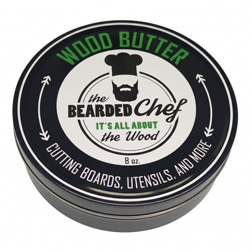 Wood Butter Cutting Board Wax 8oz - Food-Safe Butcher Block Cutting Board Utensil Conditioner - Food Grade Mineral Oil and Beeswax - Restore and Protect all Wood - Bamboo, Walnut, Maple
