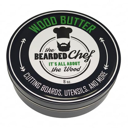Wood Butter Cutting Board Wax 8oz - Food-Safe Butcher Block Cutting Board Utensil Conditioner - Food Grade Mineral Oil and Beeswax - Restore and Protect all Wood - Bamboo, Walnut, Maple