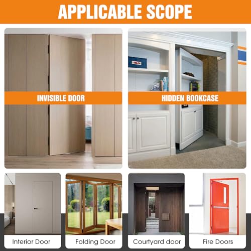 6" Hidden Door Hinge/Concealed Hinges,Invisible Hinges - color: silvery, size: 6 Inch