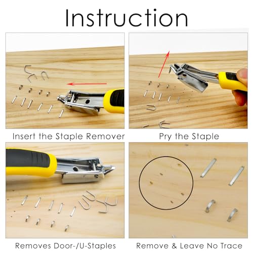 Staple Remover Heavy Duty Staple Puller, Upholstery Tool, Yellow