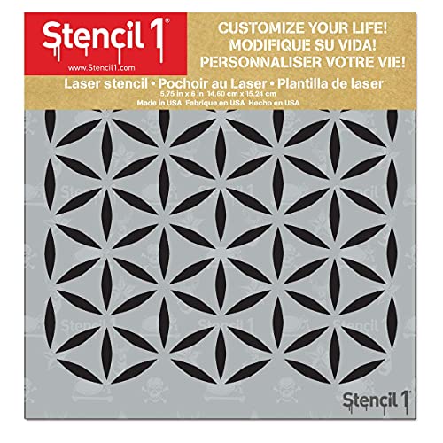 Stencil1 x 6-inch Stencil-Moroccan Petal - color: Moroccan Stencil 5.75" x 6"