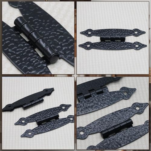Murtenze 24 Pack 3.5 Inch Black Antique H Hinges - color: Black-24PCS