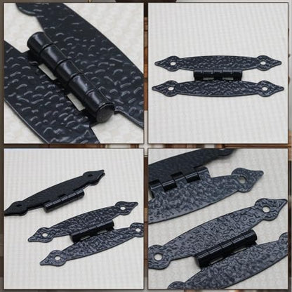 Murtenze 24 Pack 3.5 Inch Black Antique H Hinges - color: Black-24PCS
