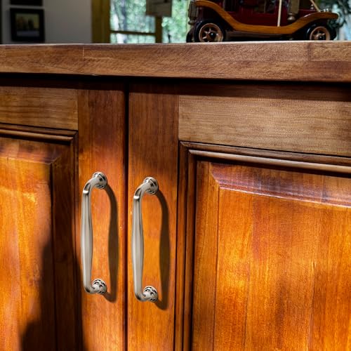 SAILING 5 Pack Cabinet Handles-10/254mm Screw Spacing Brushed Nickel Furniture Hardware Handles for Kitchen Cabinets Bedroom Dresser Wardrobe Cabinet Pulls - color: Brushed Nickel, size: 10"(254mm)Hole Center-5Pcs