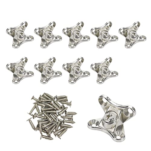 10Pcs Detachable Corner Brace Butterfly Corner Code Plated Silver - color: Zinc Plated Silver