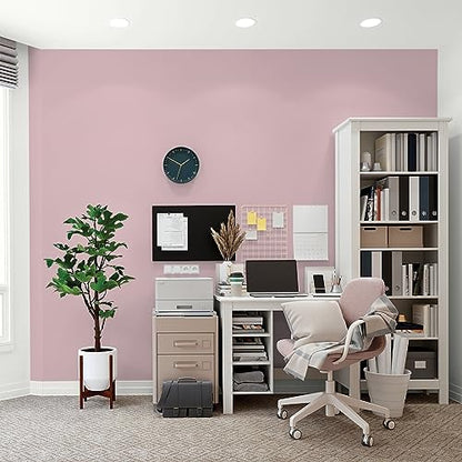 Glidden Total Interior Wall Paint & Primer All-in-One, Rose Stain/Pink-Purple, Flat, 1 Gallon - color: Rose Stain, size: 128 Fl Oz (Pack of 1)