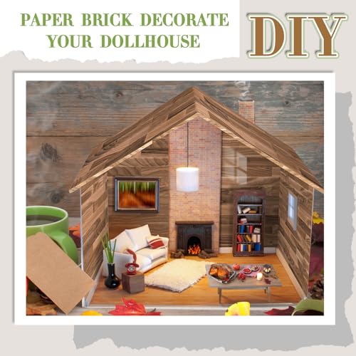 Flutesan 12 Pcs Miniature Dollhouse Wallpaper, Classic Style - style: Classic Style