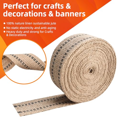 YaeCCC Jute Webbing,Upholstery Webbing for Chair,2" x10Yd Upholstery Strap - color: black, size: 2" x 10 Yd