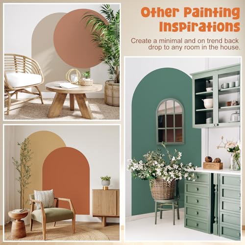 Fuutreo Arched Border Wall Stencils Kit for Painting Large Pattern on Classroom Wall, Vinyl Removable Edge Paint Stencil for Nursery, Bedroom Living Room Home Boho Decorations