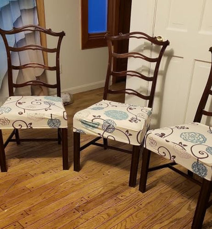 SearchI Dining Chair Seat Covers Set of 4, Rear Covered, Ball Flower - color: Ball Flower