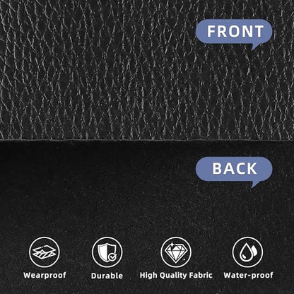 Black Faux Leather,Marine Vinyl Fabric,Pleather Sheets for Crafts. - color: Big Lychee Black, size: 1/3 Yard