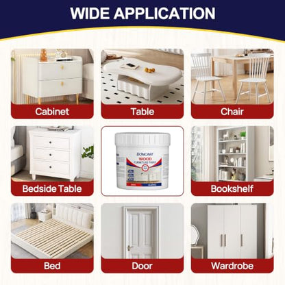 Boncart Wood Furniture Paint Kit - color: White, size: 20 Fl Oz (Pack of 1)