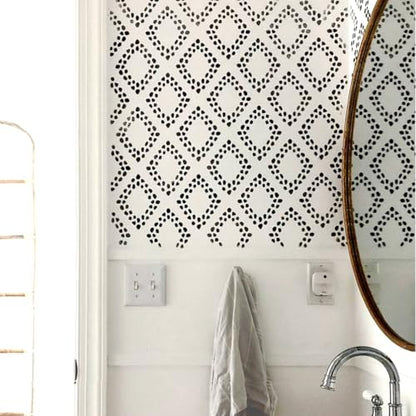 STENCILIT Diamonds Large Wall Stencil for Painting - 24x39in Stencil