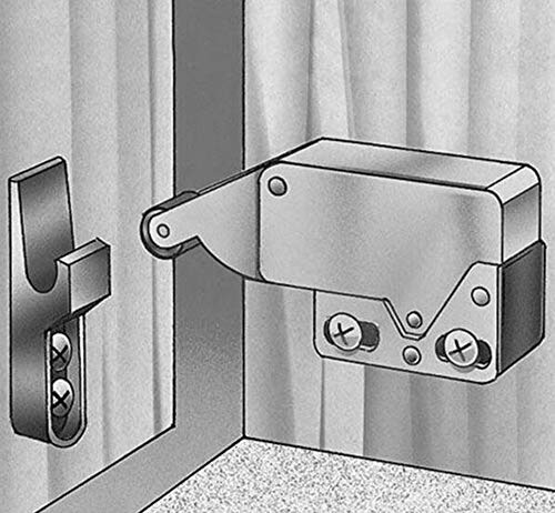 Furniture Cabinet Door, Spring Buckle Lock, self-Locking Hinge