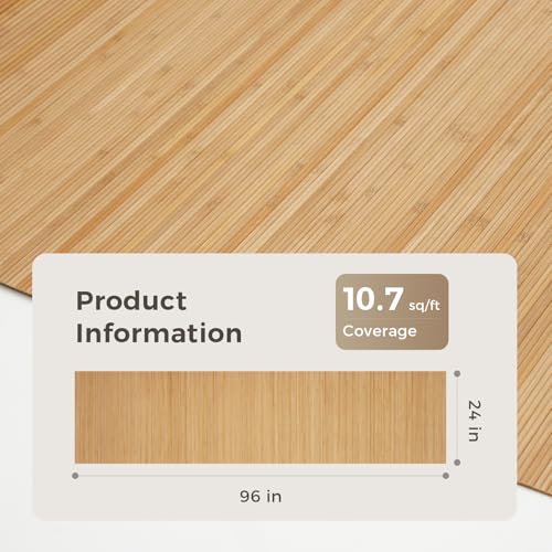 OUZUGIE 1 Pack 96x24 Inch Natural Bamboo Wall Panel - color: Twinned Carbides, size: 24" x 96"