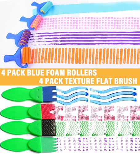 53-Pack Sponge Paint Brushes, Washable Painting Brushes - style: 53 Pcs