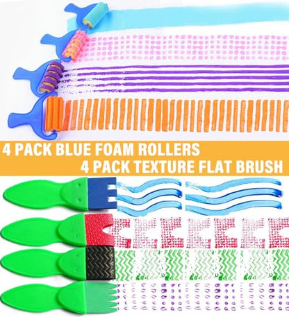 53-Pack Sponge Paint Brushes, Washable Painting Brushes - style: 53 Pcs
