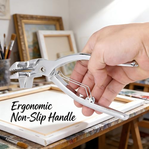 Canvases Pliers, Chrome Canvas Pliers Spring Return Handle Canvas Stretching Plier Handle Stretcher Bars Artist Franing Tool
