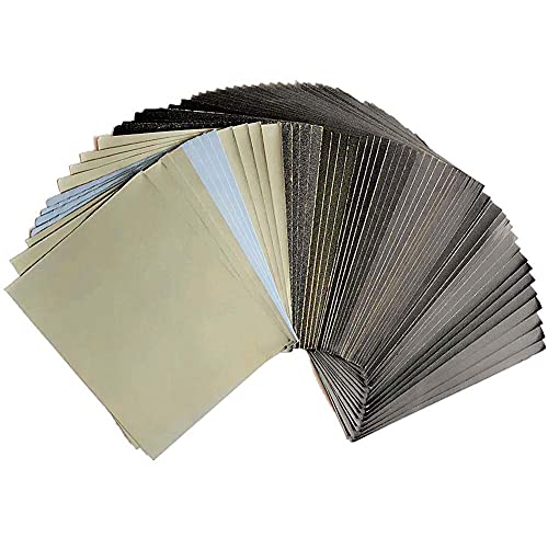 Ultra Fine 42 Pcs Wet Dry Sandpaper,240 to 10000 Grit Assortment 4.5-5.5 in - size: 42PCS