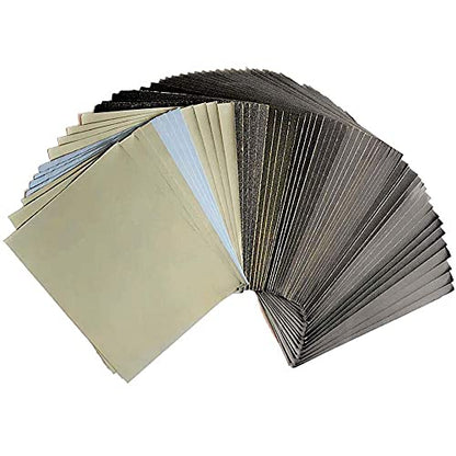 Ultra Fine 42 Pcs Wet Dry Sandpaper,240 to 10000 Grit Assortment 4.5-5.5 in - size: 42PCS