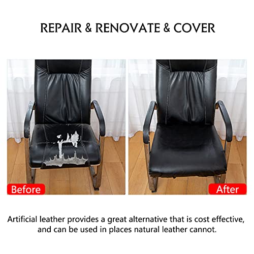 Marine Vinyl Fabric,Upholstery Vinyl,Faux Leather for Boat Furniture Car - color: Black, size: 54inch x 150inch