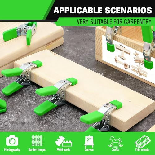 SWANLAKE 8 PCS 6" inch Spring Clamp, Heavy Duty Spring Metal Spring Clamps, 2.5"-inch Jaw opening(6inch 8-Piece) - size: 6inch 8-Piece