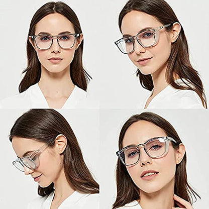 Alsenor Safety Glasses Anti Fog Goggles Protective Eyewear Blue Light Blocking Anti Dust UV Protection Glasses For Men Women (2 Pack(grey+transparent)) - color: 2 Pack (Grey + Clear)