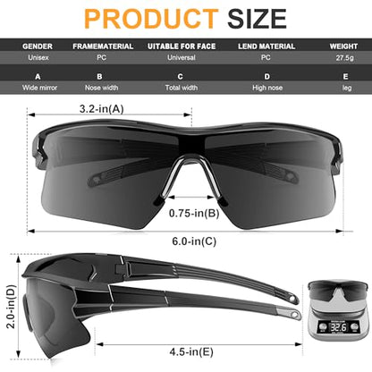 Safety Glasses for Men, Anti Scratch & UV Protection Work Glasses - color: 12pack-dark Grey