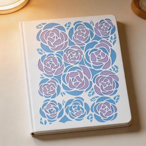 TIAMECH A4 Reusable Rose Bouquet Stencil for Painting - color: Rose Bouquet