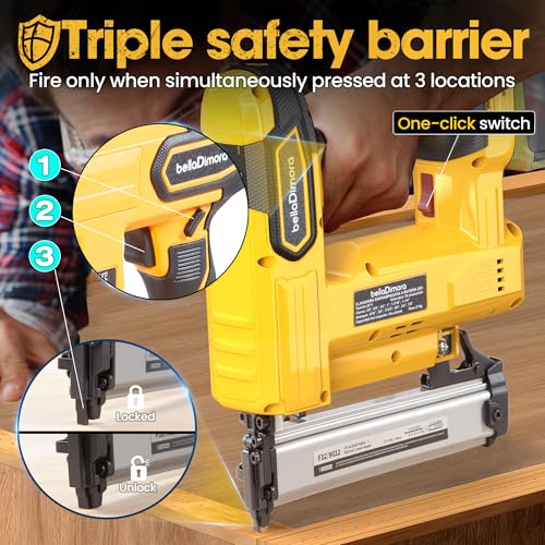 Cordless Brad Nailer Compatible with DeWalt 20V Battery