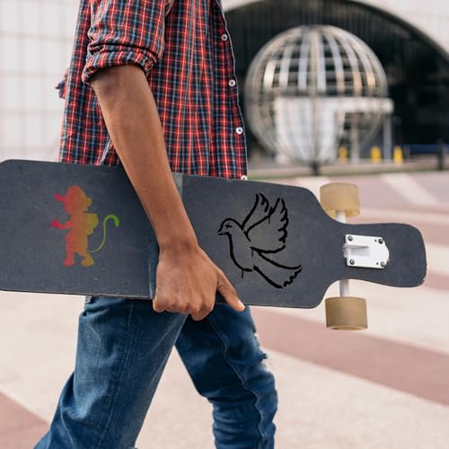 AFRITEE Reusable Graffiti Stencils for Painting - 36 Pcs Against War Street Art Painting Stencil for DIY Clothes Canvas Decoration, Pursuit of Peace Graffiti Template for Wall Spray Paint Decor - style: Graffiti
