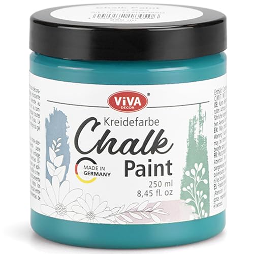Viva Decor Chalk Paint (Sea Soul) 8.45oz - Featuring a Chalky & Matte Finish, this paint is perfect for crafting Shabby Chic & Vintage looks on wood furniture and decor pieces - color: Sea Soul