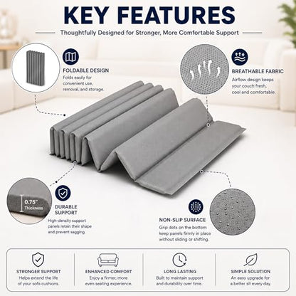 Greaton, Heavy Duty Couch Support Board, 21.5" x 72" Extra Thick Wood Base to Fix Sagging Seats, Reinforced Under Cushion Panel for Sofas, Chairs & Loveseats, Furniture Seat Saver, Easy Installation - size: Sofa