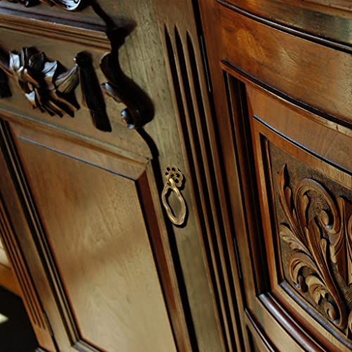Hardware Philosophy HP Plum Flower Brass Pulls, 2-Pack, 2.4 in