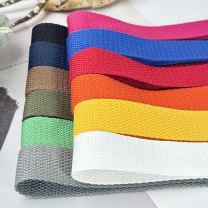 Multi-Color Cotton Webbing 1in x 24Yards - color: Multicolor