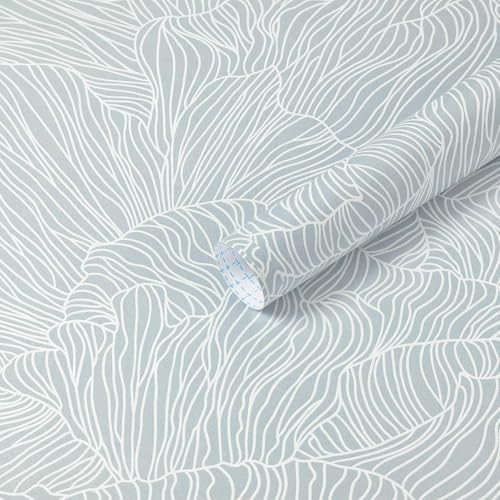 Heroad Blue Peel and Stick Wallpaper Boho Contact Paper 17.3" x65.6ft Neutral Wall Paper Modern Removable Self Adhesive Wallpaper for Bathroom Bedroom Cabinet Waterproof Striped Wall Decor Vinyl Roll - color: Blue, size: 17.3" x 787"