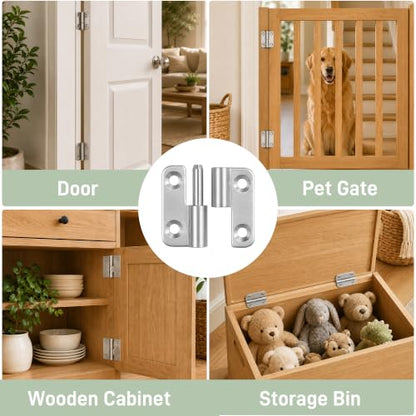 1.5in Lift Off Hinges 4Pack, 304 Stainless Steel Small Cabinet Hinges, Pin-on-Right Removable Butt Hinges for Wooden Box, Tool-Free Hinge for DIY & Electronics Enclosure (Silver, 16 Screws) - size: 1.5x1.35x0.4 in