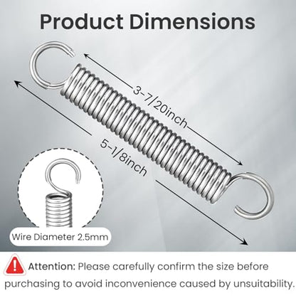 5-1/8" Stainless Steel Recliner Spring Replacement, 2 PCS - size: 5-1/8"