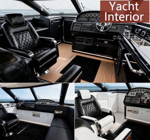 CDY Marine Vinyl Faux Leather: Soft Waterproof Faux Leather Fabric 54"x 36" - color: Black