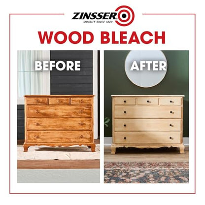 Zinsser Wood Bleach Kit, 2-Step Brightening System, Interior Wood Surfaces