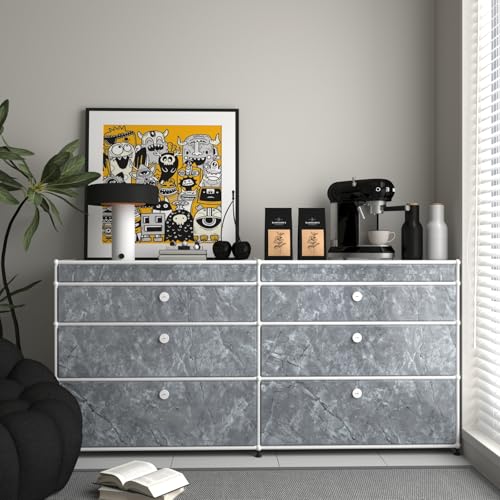 Marble Contact Paper Peel and Stick Countertop Waterproof Wallpaper - color: Gray, size: 16" x 354"