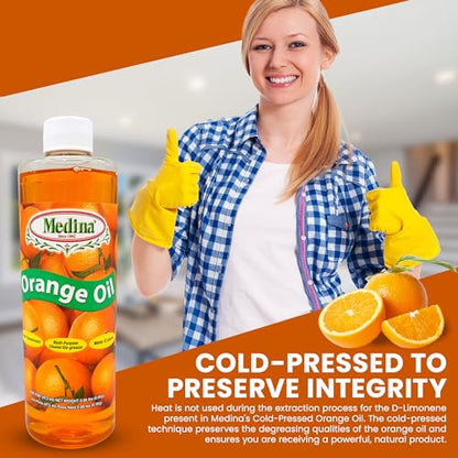 Medina Orange Oil Cleaner & Degreaser Concentrate, 16oz - size: 16 Fl Oz (Pack of 1)