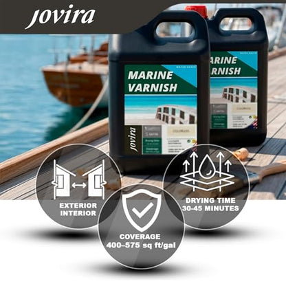 Water-Based Marine Varnish. Specially Resistant in Marine environments (1 G, Glossy). - color: Glossy, size: 1 G