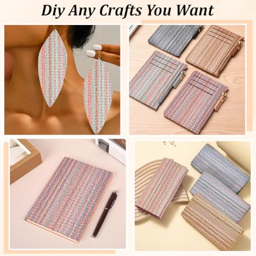 10 Colors 11.8 x 8.3 Inch Woven PU Leather Sheets for Crafts Soft Leather Fabrics Waterproof Braided Texture Colorful Microfiber Leatherette Rolls for Handicraft DIY Projects ﻿Handbags Bows - style: woven pattern A