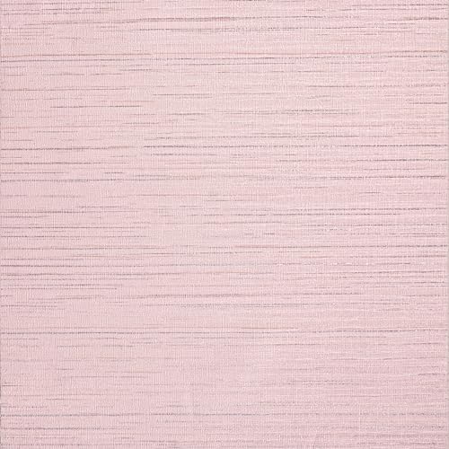 VEELIKE Pale Pink Grasscloth Peel and Stick Wallpaper Textured Pink Wallpaper for Bedroom Girls Room Bathroom 15.7''x118'' Faux Grass Cloth Contact Paper Self Adhesive Removable Linen Vinyl Wall Paper - color: Pale Pink, size: 15.7" x 118"
